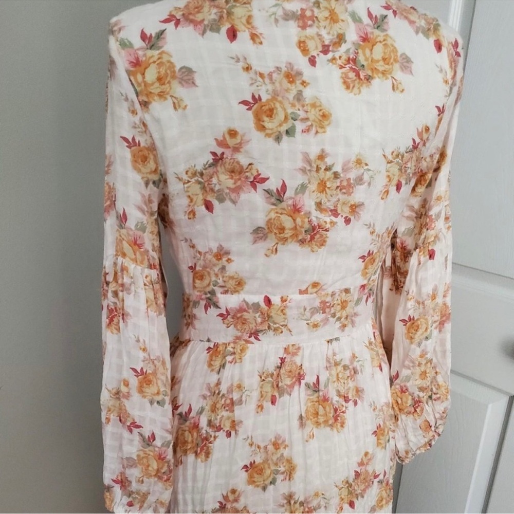 Lace and Floral Print Button Front Maxi - Picture 10 of 14